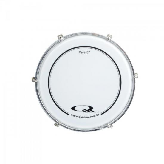 Tamborim de 6" Espelhado de Metal Cromado QUIRINO Tamborim de 6" Espelhado de Metal Cromado QUIRINO