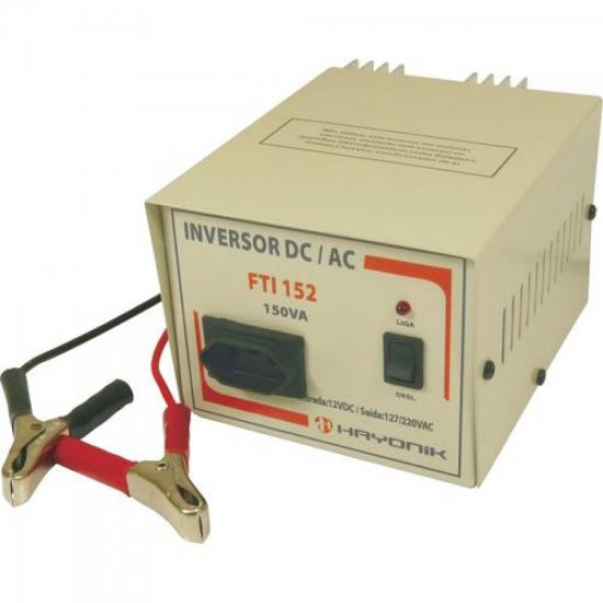 Inversor de Tensão 12V para 110/220V 150VA FTI152 HAYONIK Inversor de Tensão 12V para 110/220V 150VA FTI152 HAYONIK