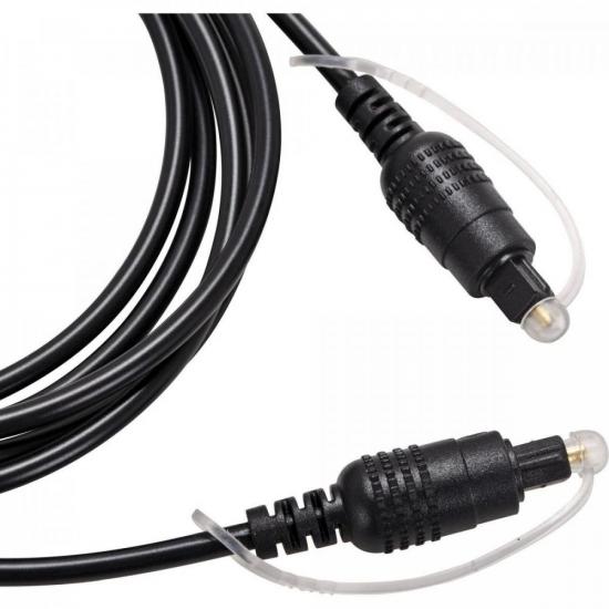 Cabo Fibra Ótica Para Áudio Toslink Preto 2 Metros GENÉRICO Cabo Fibra Ótica Para Áudio Toslink Preto 2 Metros GENÉRICO