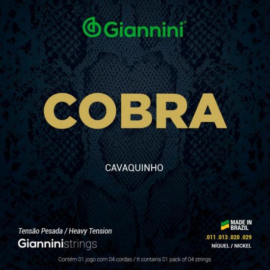 Encordoamento Para Cavaco GESCP Série Cobra Aço Pesada GIANNINI Encordoamento Para Cavaco GESCP Série Cobra Aço Pesada GIANNINI