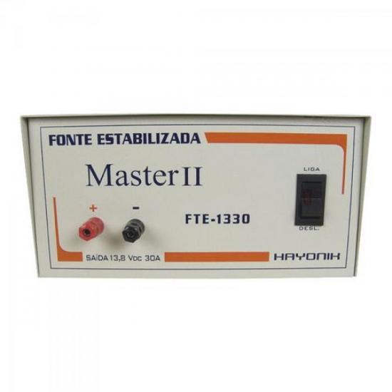 Fonte FTE1330 MASTER2 13,8VDC 30A Estabilizada HAYONIK Fonte FTE1330 MASTER2 13,8VDC 30A Estabilizada HAYONIK