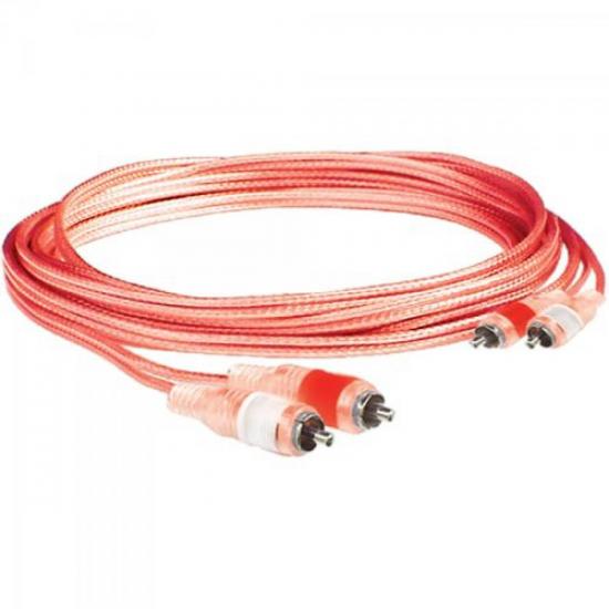 Cabo Áudio Car 2RCA2 Vermelho 5 Metros HAYONIK Cabo Áudio Car 2RCA2 Vermelho 5 Metros HAYONIK