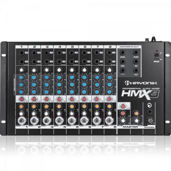 Mixer/Mesa de Som HMX-8 8 Canais HAYONIK Mixer/Mesa de Som HMX-8 8 Canais HAYONIK
