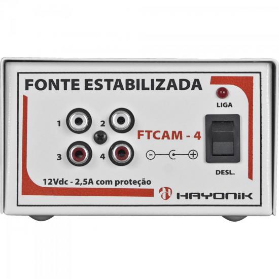 Fonte FTCAM-4 12VDC 2A Para 4 Minicâmeras HAYONIK Fonte FTCAM-4 12VDC 2A Para 4 Minicâmeras HAYONIK