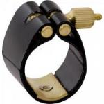 Abraçadeira de Couro Sintético Para Saxofone Alto com Ressonador BAME-1 Preta FREE SAX