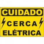 Placa de Alerta para Cerca Elétrica ECP Placa de Alerta para Cerca Elétrica ECP