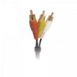 Cabo 3RCA+3RCA Macho Plug Dourado 2 Metros GENÉRICO