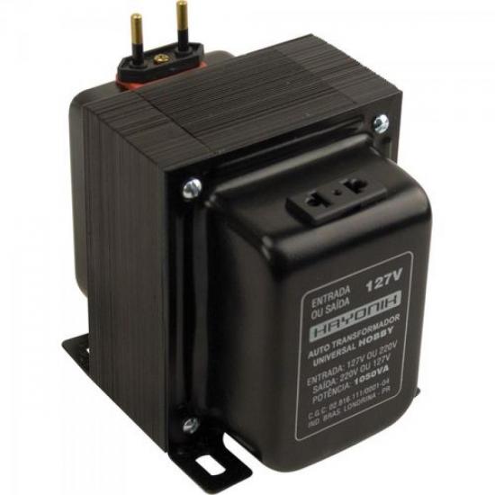 Auto Transformador Universal 127/220VAC e 220/127VAC 1050VA HOBBY Preto HAYONIK Auto Transformador Universal 127/220VAC e 220/127VAC 1050VA HOBBY Preto HAYONIK