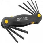 Jogo de Chaves T9 a T40 TORX 8 Preta/Amarela VONDER Jogo de Chaves T9 a T40 TORX 8 Preta/Amarela VONDER
