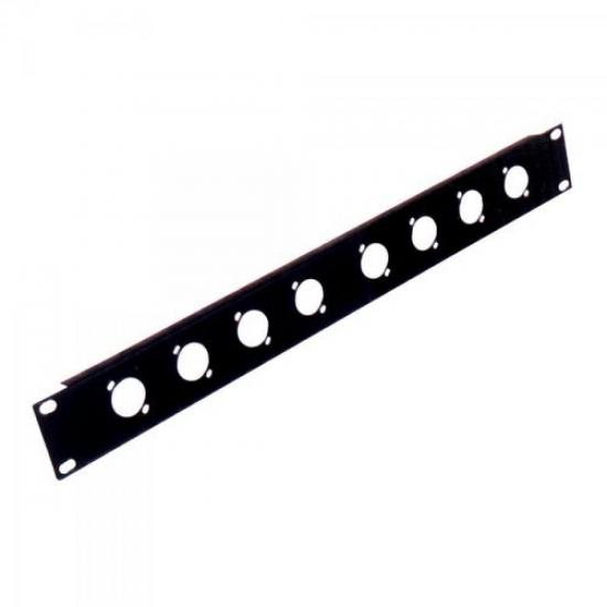 Régua Padrão Rack 19" 1U para 8XLR PROJETA Régua Padrão Rack 19" 1U para 8XLR PROJETA