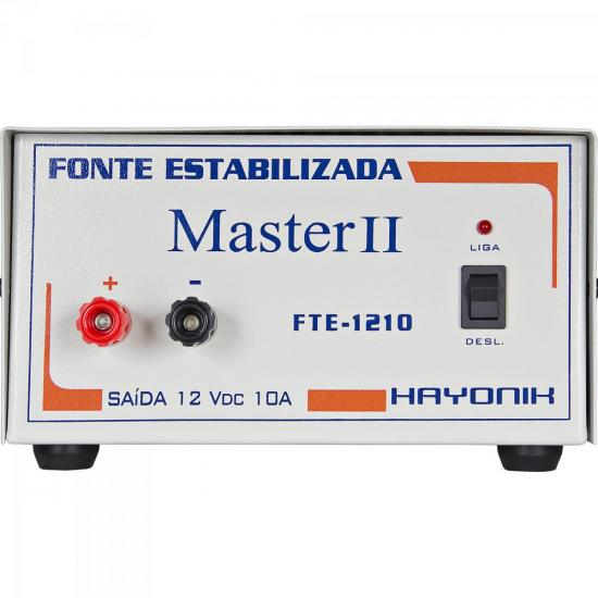 Fonte Estabilizada 12VDC 10A MASTER II FTE-1210 HAYONIK Fonte Estabilizada 12VDC 10A MASTER II FTE-1210 HAYONIK