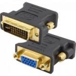 Adaptador DVI Dual Link Macho 24+5 para VGA Fêmea Preto STORM Adaptador DVI Dual Link Macho 24+5 para VGA Fêmea Preto STORM