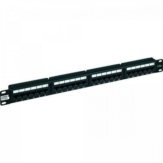 Patch Panel CAT5e T568A/B 24P SOHOPLUS Patch Panel CAT5e T568A/B 24P SOHOPLUS