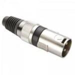 Conector Cannon Macho Corpo Metálico YS1058A Preto GENÉRICO