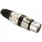 Conector Cannon Fêmea Preto YS1057A-PO Corpo Metálico GENÉRICO