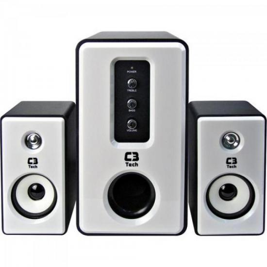 Caixa Multimídia 2.1 Com Subwoofer 28W C394MN Branca C3 TECH Caixa Multimídia 2.1 Com Subwoofer 28W C394MN Branca C3 TECH