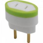 Pino Adaptador 2P Chato para 2P Redondo 10A Branco DANEVA
