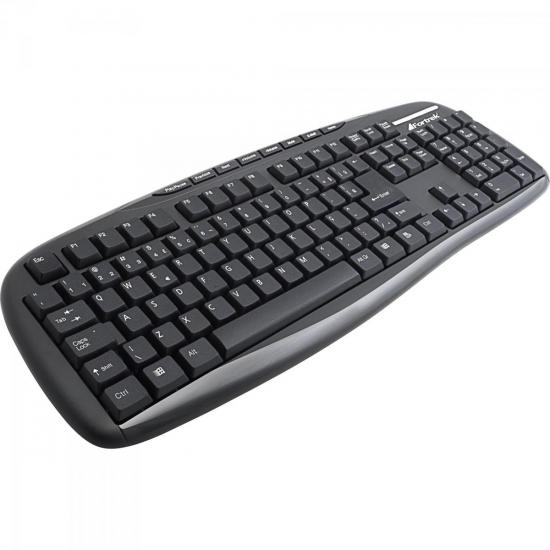 Teclado Multimídia USB ABNT2 MK-101BK Preto FORTREK Teclado Multimídia USB ABNT2 MK-101BK Preto FORTREK