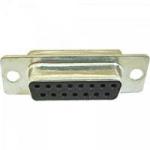 Conector DB15 Femea c/Pinos 2 Colunas GENÉRICO