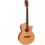 Violão Eletroacústico Mini Jumbo Cutaway Aço GF-3C natural GIANNINI