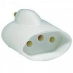 Pino Adaptador Reverso 2P + T 15A 250V Branco DANEVA