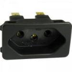 Tomada 2P + T 10A 250V Painel TPA2-3 E3F Preto MARGIRIUS