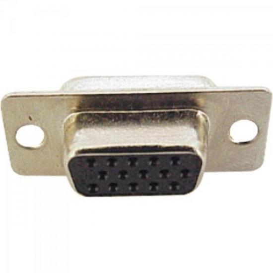 Conector HD15 Femea 3 Colunas 15 Vias GENÉRICO Conector HD15 Femea 3 Colunas 15 Vias GENÉRICO