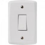 Interruptor Simples 4x2 com 1 Tecla Vertical 10A 250V 57145/001 Branco TRAMONTINA