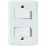 Interruptor Duplo Simples 4x2 com 2 Teclas Verticais 10A 250V 57145/040 Branco TRAMONTINA