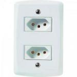 Tomada Dupla 4x2 2 2P + T NBR 10A 250V 57145/065 Branca TRAMONTINA