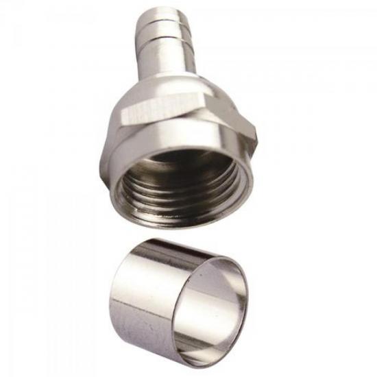 Conector F para Cabo RGC59 c/ Anel Latão GENÉRICO Conector F para Cabo RGC59 c/ Anel Latão GENÉRICO
