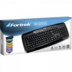 Teclado Multimídia USB ABNT2 MK-602BK Preto FORTREK Teclado Multimídia USB ABNT2 MK-602BK Preto FORTREK