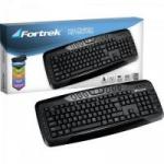 Teclado Multimídia USB ABNT2 MK-602BK Preto FORTREK Teclado Multimídia USB ABNT2 MK-602BK Preto FORTREK
