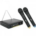 Microfone Duplo sem Fio Bivolt VHF2671 Preto SKP Microfone Duplo sem Fio Bivolt VHF2671 Preto SKP