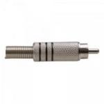 Plug RCA Niquelado C/Mola 3FX 5,8mm GENÉRICO