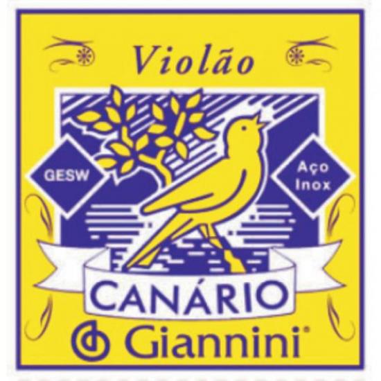 Encordoamento Para Violão GESW Série Canário Aço Média GIANNINI Encordoamento Para Violão GESW Série Canário Aço Média GIANNINI