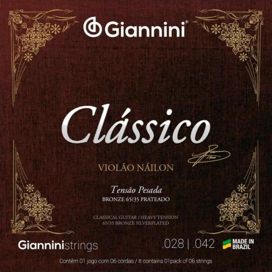 Encordoamento Para Violão GENWPA Clássico Nylon Pesada GIANNINI Encordoamento Para Violão GENWPA Clássico Nylon Pesada GIANNINI