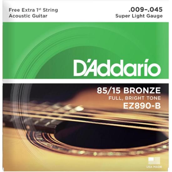 Encordoamento Para Violão EZ890 Aço 0.09 D'ADDARIO Encordoamento Para Violão EZ890 Aço 0.09 D'ADDARIO