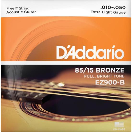 Encordoamento Para Violão EZ-900B Aço 010 D'ADDARIO Encordoamento Para Violão EZ-900B Aço 010 D'ADDARIO