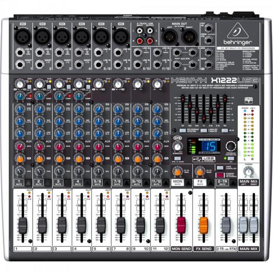 Mixer Xenyx X1222USB 12 Canais BEHRINGER Mixer Xenyx X1222USB 12 Canais BEHRINGER