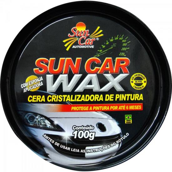 Cera Cristalizadora 100g com Esponja SUN CAR Cera Cristalizadora 100g com Esponja SUN CAR