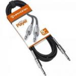 Cabo para Instrumentos P10 x P10 5m PLAYER Preto HAYONIK Cabo para Instrumentos P10 x P10 5m PLAYER Preto HAYONIK