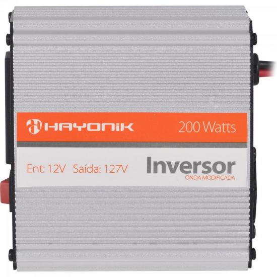Inversor de Onda Modificada 12VDC/127V USB 200W HAYONIK Inversor de Onda Modificada 12VDC/127V USB 200W HAYONIK