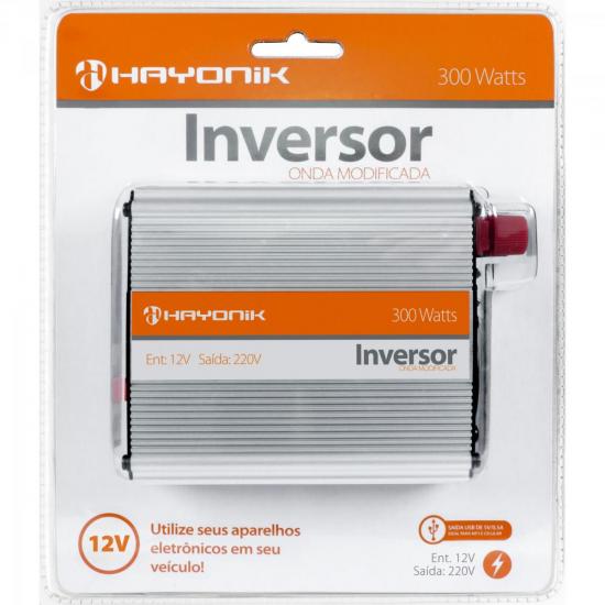 Inversor de Onda Modificada 12VDC/220V USB 300W HAYONIK Inversor de Onda Modificada 12VDC/220V USB 300W HAYONIK
