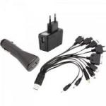 Multi Carregador USB 10 em 1 com Adaptador de Parede + Veicular + Cabos XCMC10X1 FLEX