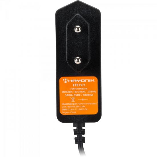 Fonte Chaveada 9VDC 1A HAYONIK Fonte Chaveada 9VDC 1A HAYONIK