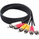 Cabo de Áudio e Vídeo Linha Player 3RCA3 3 Metros Preto HAYONIK Cabo de Áudio e Vídeo Linha Player 3RCA3 3 Metros Preto HAYONIK