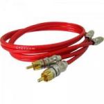 Cabo 2RCA + 2RCA Blindado 1 Metro Vermelho STETSOM Cabo 2RCA + 2RCA Blindado 1 Metro Vermelho STETSOM