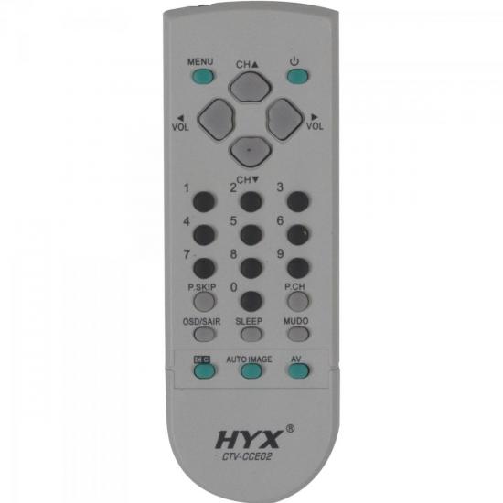 Controle Remoto para TV CCE CTV-CCE02 Cinza HYX Controle Remoto para TV CCE CTV-CCE02 Cinza HYX
