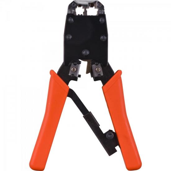 Alicate para Crimpar RJ11/RJ12/RJ45 com Catraca W ATC01 Laranja HYX Alicate para Crimpar RJ11/RJ12/RJ45 com Catraca W ATC01 Laranja HYX